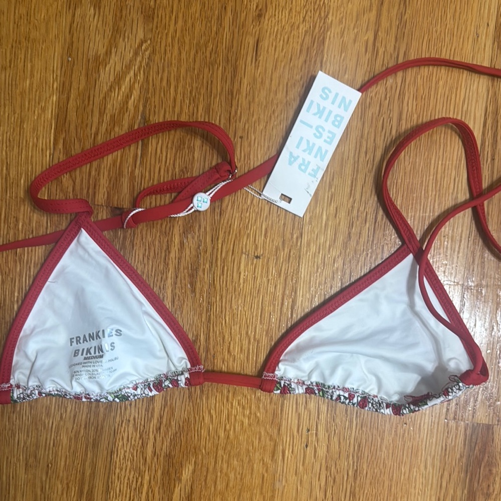 Frankie's Bikinis Lumia Triangle Top - Berry in Love - Picture 3 of 5